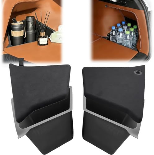 NBYTLT 2 Pack Trunk Storage Bins Compatible with Tesla Model Y 2024-2025 | TPE Waterproof Rear Organizer, Interior Custom Trunk Organizer Accessories