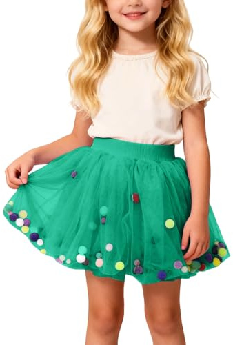 Gonna in tulle, elastica in vita 50, tutù, sottogonna per bambini, per carnevale, per ragazze, verde, 2-3 Jahre