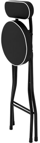Loohacp Fällbar pall, set om 2 med 65 cm sitthöjd, vadderad vikbar pall, vikbar barstol, 2 stycken, bärbar hopfällbar pall, för kök, barområde, arbetsrum