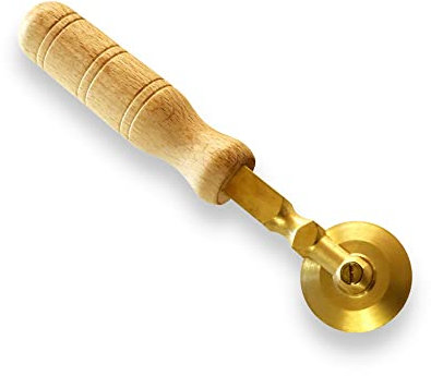 LA GONDOLA Rotella tagliapasta liscia in ottone e legno prodotto artigianale Made in Italy