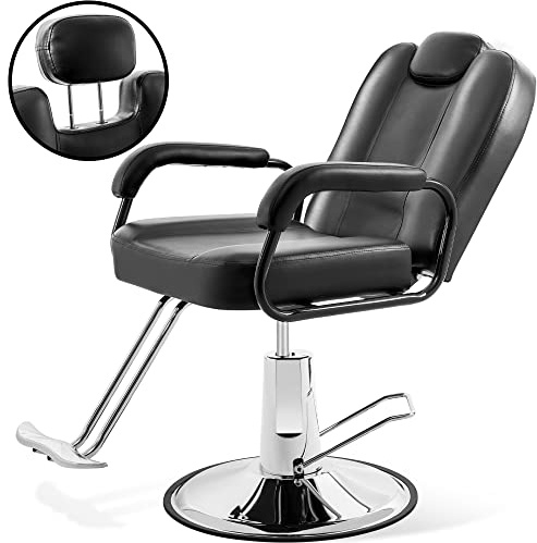 Merax Hydraulic Recliner Barber Chair for Hair Salon with 20% Extra Wider Seat & Heavy Duty Hydraulic Pump, Upgraded Salon Beauty Equipment