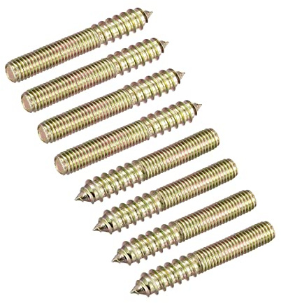 sourcing map 8 stycken stockskruvar, dubbelsidiga gängskruvar, träskruvar, M10 x 70 mm