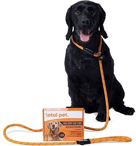 Total Pet Slip Lead For Dogs - Rope Anti Pull Dog & Puppy Training Lead with Neck Padding - 1.8 Metre, One Size Fits All, No Collar Required