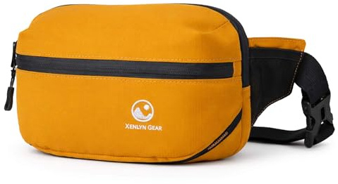 XENLYN GEAR Waterproof Bum Bag | Waist Fanny Pack & Running Belt for Men & Women | Adjustable Waist Bag with Zipper Pockets | Crossbody Bag for Travel, Hiking, Dog Walking, Festivals, Everyday Carry