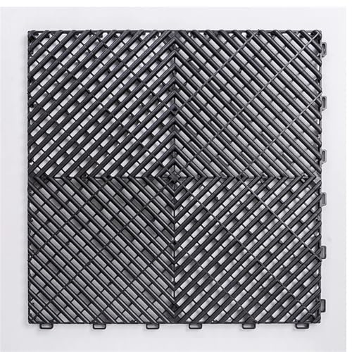 ZMCGNO Losetas entrelazadas for Suelo de Garaje, Alfombrilla for Suelo de lavadero de Coches, losa multifunción, 1,8 cm de Grosor(Black,100pcs)