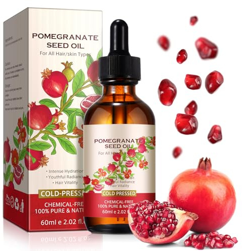 Aceite de semilla de granada, 100% prensado en frío, cuida la piel y el cabello, fortalece la elasticidad y promueve el crecimiento saludable del cabello