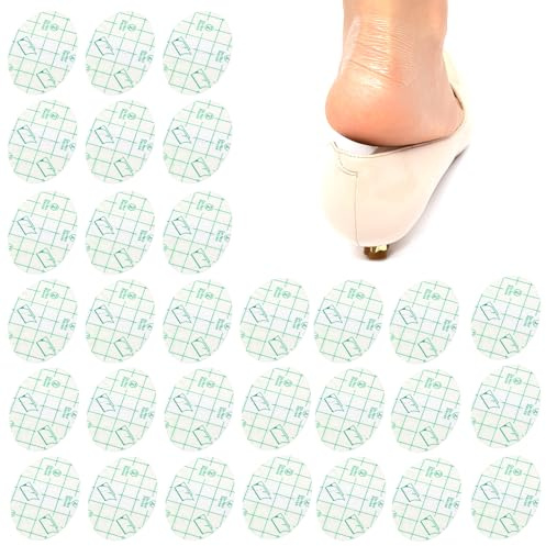 HAYGEM 30 Pezzi Impermeabile e Antisudore Protezioni Scarpe Sul Tallone, Trasparente Adesivo al Piede Coppe per Tallone, Multiuso Cuscinetto Antiusura Adatto a Tacchi Alti, Scarpe Basse