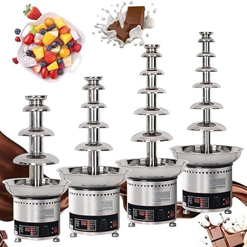 MObyat Fontaine À Chocolat en Acier Inoxydable avec Contrôle De Température Réglable, Fonctionne en Continu Pendant 12 Heures, Facile À Nettoyer, Idéale pour Les Mariages Et Les Fêtes