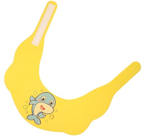 GALPADA Verstellbares Haarwaschvisier Gelb Schutzhaube Shampoo Schutz für Junge Mädchen Haare Waschen Tränenfrei Sicherer Augenschutz Badehut für Mädchen