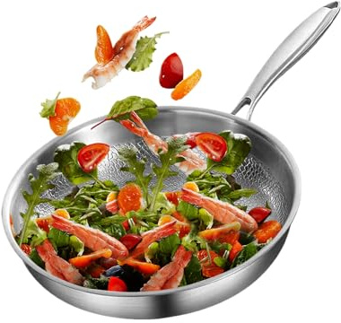 Generisk – nonstick hamrad version | rostfritt stål också lämplig för induktion – för, matlagning, spis, familjemåltider