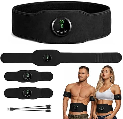 CHENRI Apeborn Next Gen Ultra Muscle Fitness AB Belt, Electronic Muscle Stimulator, Abs Stimulator Muscle Toner with 12 Modes & 19 Intensity Levels, Ab Toning Trainer Fitness Belt for Men and Women
