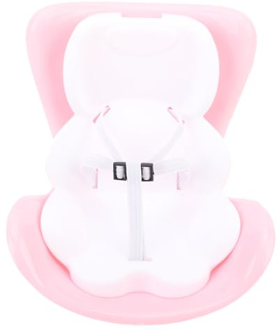 AKLOSIPY Protector de Asiento de Coche para Muñeca, Bonito sofá de Seguridad con Ventilación, Asiento de Coche para Muñecas de 17cm, Accesorio con Tableta de Aromaterapia (Pink)