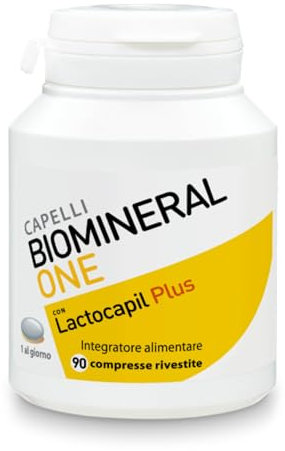 Biomineral One Capelli Più Forti, Valuminosi, Spessi, 90 Compresse, Integratore per Capelli a Base di Lactocapil Plus con Biotina, Vitamina D, Acido Linoleico e Taurina, 3 Mesi di Trattamento