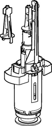 Geberit 243634001 Vanne de Chasse pour réservoirs AP 128 (Montage Facile, Dimensions 35,7 x 16,7 x 9,6 cm), Blanc