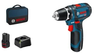 Avvitatore a batteria BOSCH PROFESSIONAL 12V GSR 12V-15, 2 x 2.0Ah + caricatore 1230, in una borsa