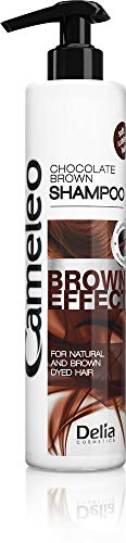 Cameleo - Brown Effect Shampoo - Pflegende, stärkende Behandlung mit Walnuss-Extrakt für natürliches & gefärbtes, Haar - Brünette Tiefe Farbe & Glanz- 250ml