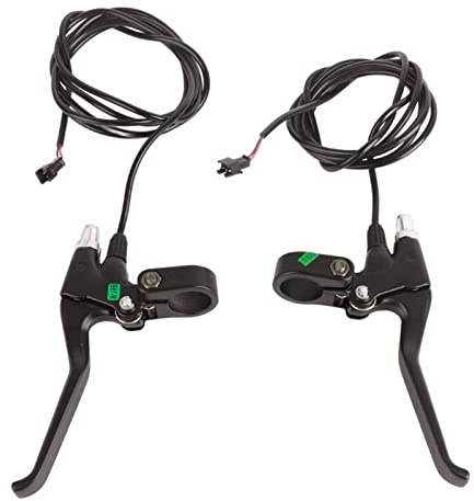 Fafeims 1 par 2 Cables Izquierda Derecha Frenos Bicicleta eléctrica Palanca de Freno Bicicleta eléctrica Palanca de Freno en V para Piezas de Repuesto de Bicicleta eléctrica