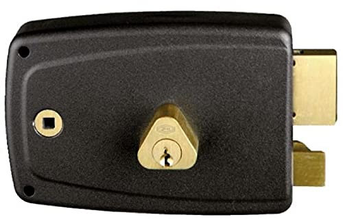 Serrure en applique horizontale à fouillot - Pêne dormant et demi-tour - A cylindre rond - Match main gauche