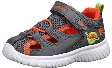 KangaROOS Sandalias unisex para niños Ki-Speedlite Ev, Steel Grey Flame, 30 EU