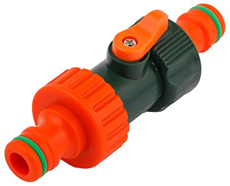 MIVOS Giunto per Tubo dell Aqua per Collegare 2 Tubi con Attacchi Rapidi Montati - Tubi da Giardino Raccordo con Valvola di Regolazione - Connettore per Tubo - Made in EU