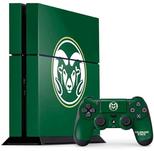 Skinit Decal Gaming Skin Compatible with PS4 Console and Controller Bundle - Officially Licensed College CSU Rams Logo Design