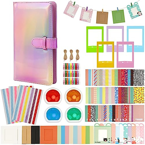 UMILKI 103pcs Paquete de Accesorios Compatible con Instax Mini 11, Incl, Album de Fotos, Filtros, Marcos para Fotos, Marcos de Películas, Bordes, Pegatinas para Recopilar/Mostrar/Decorativa Fotos