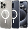 Spigen für iPhone 15 Pro Max Ultra Hybrid MagFit Hülle [Anti-Yellowing] Case Handyhülle Transparent Dünn Slim Kompatibel mit MagSafe -Weiß