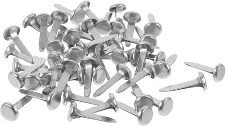 TOPPERFUN 50stücke Mini Brads Für Handwerk Metall Brads Für Scrapbooking Kartenherstellung Und Bastelprojekte Rundkopf Klammern Silber Kinderfreundlich Und Langlebig