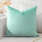 Artscope Samt Kissenbezug Kissenhülle Dekorative Dekokissen Sofakissen Lendenkissen Wurfkissenbezug Sofa Schlafzimmer 50x50cm Aquagrün