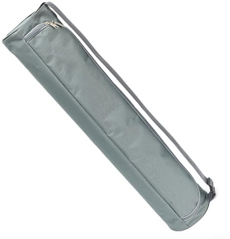 MeevrgR Borsa per tappetino da yoga con cerniera completa, resistente, leggera e impermeabile, tracolla regolabile per un facile trasporto, ideale per sport in palestra e viaggi (grigio)