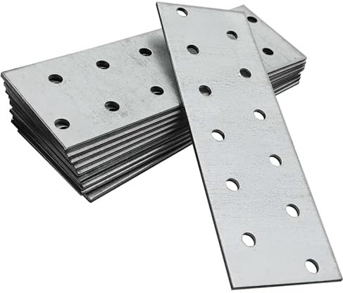 DIYUK Staffa piatta 40 x 160 x 2 mm piastra di giunzione ( confezione da: 1 ) zincato resistente lamiera di acciaio piatto Premium piastra di giunzione