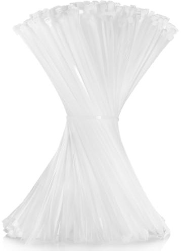 Cable Zip Ties 12 inch Cehony 500 Pack White Cable Ties 300mm x 4.5mm Heavy Duty 50lbs Tensile Strength Nylon Plastic Clear Zip Ties for Outdoor Multi-Purpose Self-Locking UV Resistant Wire Ties Wraps