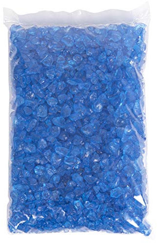 Piedras decorativas de cristal azul, 1 kg, tamaño aprox. 4 mm – 10 mm, decoración de mesa, jarrones decorativos