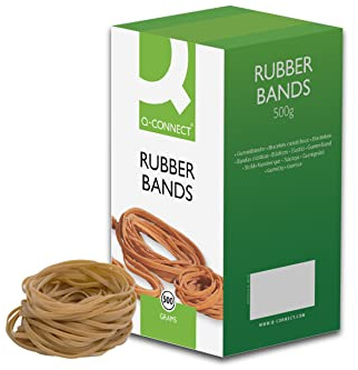 Q-Connect Rubber Band - Gomas elásticas, crema