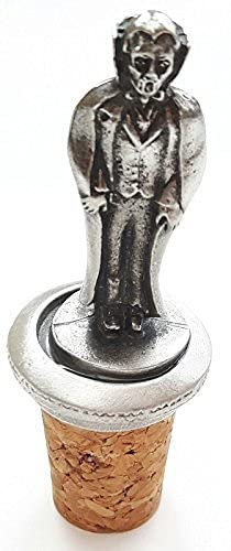 Dracula gothique fabriquéà la main en étain anglais Bouchon pour bouteille + 59MM Badge + giftbag