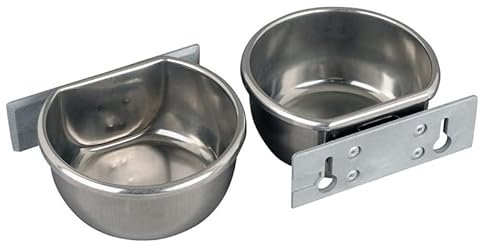 VOSS.farming 1x Wandnapf aus Edelstahl (300 ml / 400 ml / 600 ml / 850 ml)