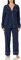 Amazon Essentials Women's Cotton Modal Long-Sleeve Shirt and Full-Length Bottom Pyjama Set, Navy, M