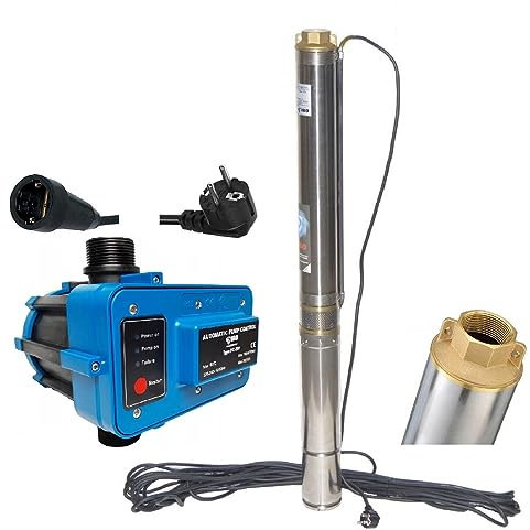 PAG Turbo GmbH 3 Tiefbrunnenpumpe sandverträglich 6000L/h - 750W - 6,2bar + Steuerung PC20P