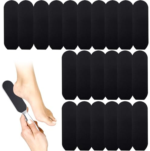 VEGCOO 60 Pezzi Ricambi per Lima Pedicure, Cuscinetti Abrasivi, Carta Vetrata Ricarica, Rimuovere la Pelle Morta, da Bagno (180#)