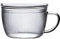 TAMUME Cuenco de desayuno de cristal estriado con tapa, 500 ml