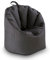 Amago home Sitzsessel Sitzsack Sessel Garten ø60 H75 cm Gamingsessel Outdoor Big Bamba sehr formstabil fest Farbe grau - Basalt