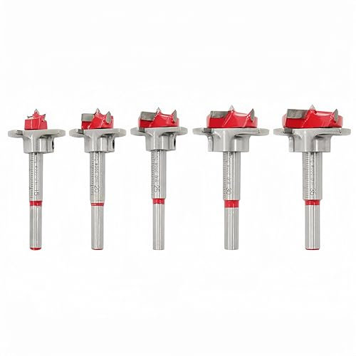 5 Pezzi Punta per Legno Forstner, 15, 20, 25, 30, 35 Mm, Fresa Legno per Trapano, Chiave Esagonale per La Lavorazione Del Legno, Sega A Tazza per Utensili Elettrici