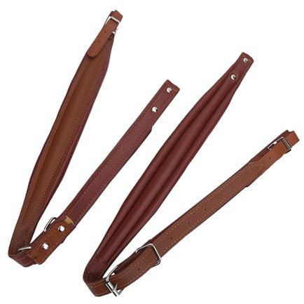 Greensen Verstellbare, Wasserdichte PU-Akkordeongurte, Schultergurte für 16–120 Bass-Akkordeons mit Hochwertigem PU-Material für die Meisten Akkordeons (Kaffee)