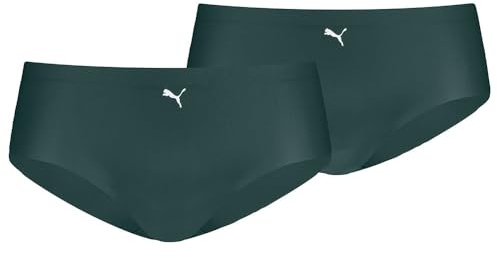 Puma Panties Hipster da Donna (Confezione da 2), Green Terrain, M