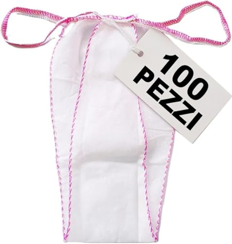 BLOMBLAUM Slip Tanga Donna monouso in TNT 100 pz | Mutandine USA e Getta estetica | Perizoma USA e Getta Donna | Slip monouso estetica | Mutande Carta Non Riutilizzabile Femmina Massaggio