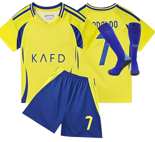 Okdance Fotbollskit för barn, nya fotbollskit för pojkar, hemma och borta fotbollströjor fotbollsset träningskläder gåvor för pojkar flickor, b, 10-11 Years