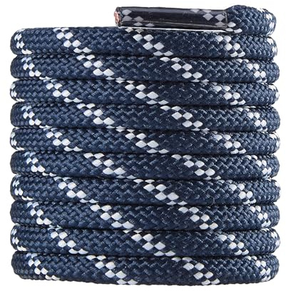 CCSOFTIME 2 Pares Cordones Redondos para Botas,Resistente Cordones para Botas de Militares y Montaña y Trekking y Zapatillas de Deporte,4mm Cordoneras de Niños Adultos Hombre Mujer