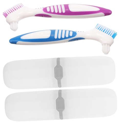 ibasenice 2 ensembles Boîte de Rangement Double Face pour Brosses à Dents Portable Kit Voyage Pratique pour Soins Bucco-dentaires Petit Format pour Domicile