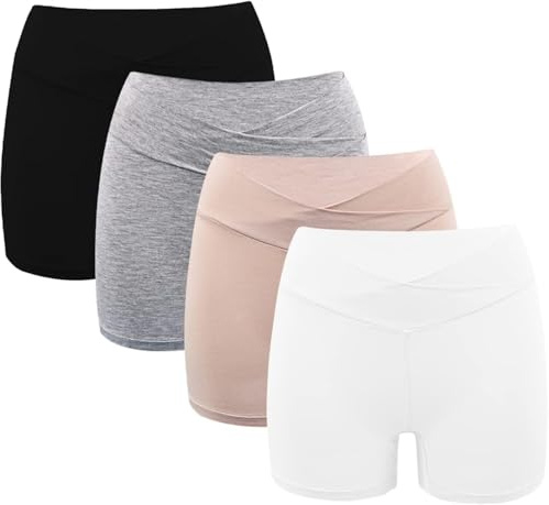 REHOOF Mutandine per Gestante Slip Premaman Gravidanza Senza Cucitura Donna Maternity Shorts Pigiama Yoga Donna Incinta Pantaloncini Estivi Leggings Premaman Corti, Mutande Post Parto L(52.5-65kg)