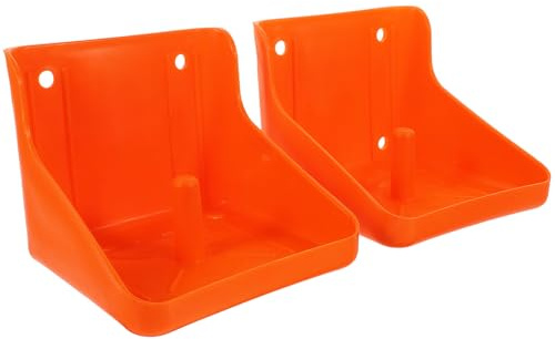 Fenical 2pcs Sturdy Pp Cylinder Salt Block Holder for Livestock Farm Easy to Assemble Red Salt Brick Rack and Mineral Licks for Sheep
